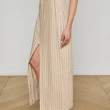 L'AGENCE - Maceline Pinstriped Maxi Skirt