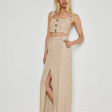 L'AGENCE - Maceline Pinstriped Maxi Skirt