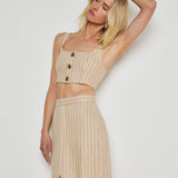 L'AGENCE - Maceline Pinstriped Maxi Skirt