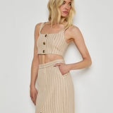 L'AGENCE - Maceline Pinstriped Maxi Skirt