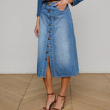 L'AGENCE - Kathleen Denim Midi Skirt