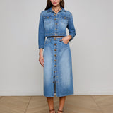 L'AGENCE - Kathleen Denim Midi Skirt