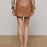 L'AGENCE - Yvette Vegan Leather Mini Skirt