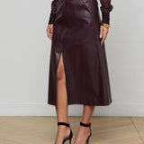 L'AGENCE - Robyn Vegan Leather Midi Skirt
