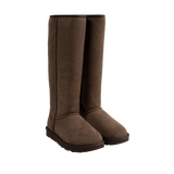 Image 2 of 4 - BROWN - Ugg Women's Classic Ultra Tall Boot is a sky-high version of the iconic style. Featuring a 15-inch shaft height, plush sheepskin lining, and an ultra-lightweight rubber outsole for comfort. Main Material: 17mm Twinface Sheepskin. Lining: 17mm Sheepskin. Insole: 17mm Sheepskin. Sole: Sugarcane EVA. Details: Overlock Stitch Seams. 