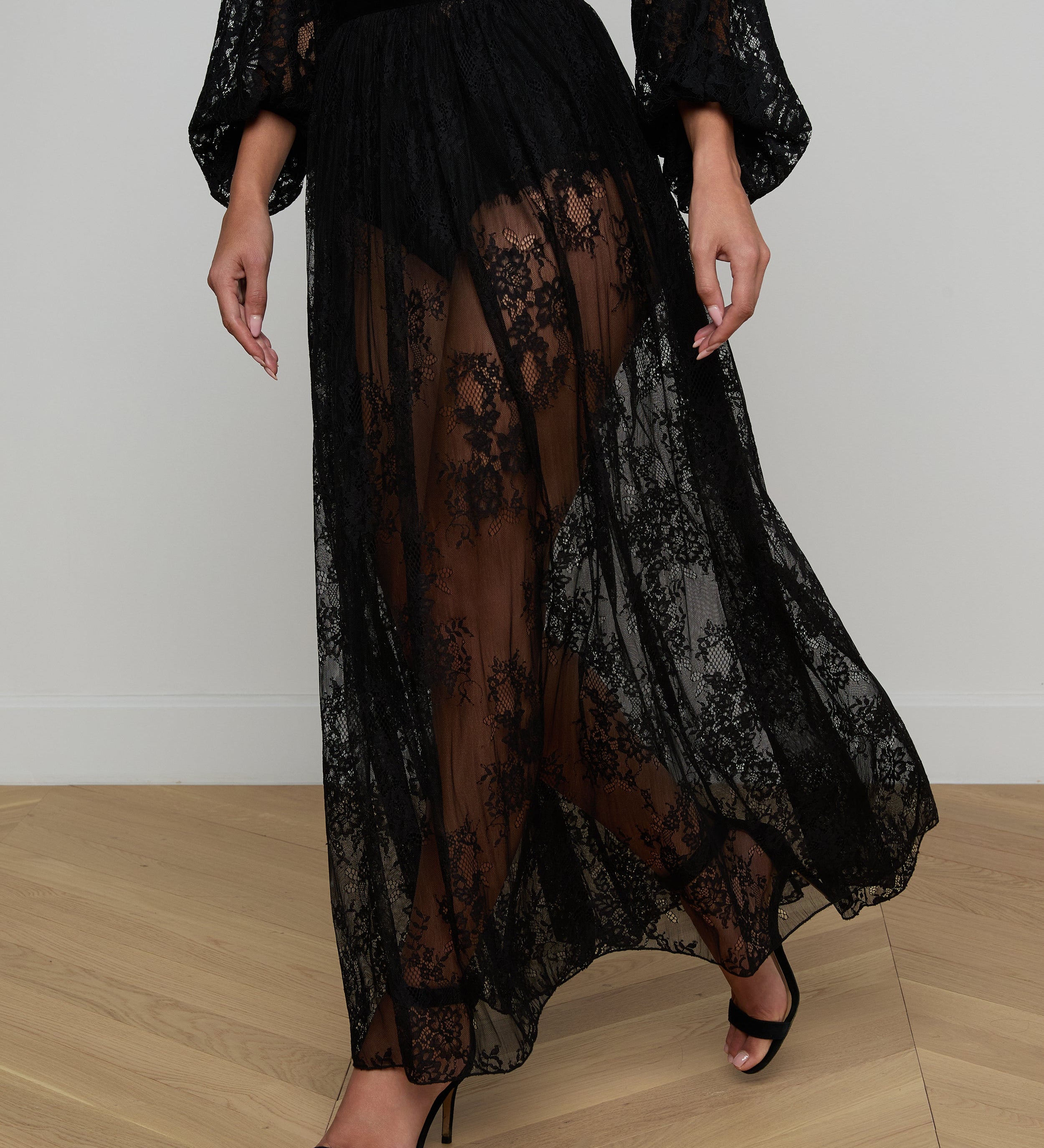 L'AGENCE - Alona Lace Maxi Skirt