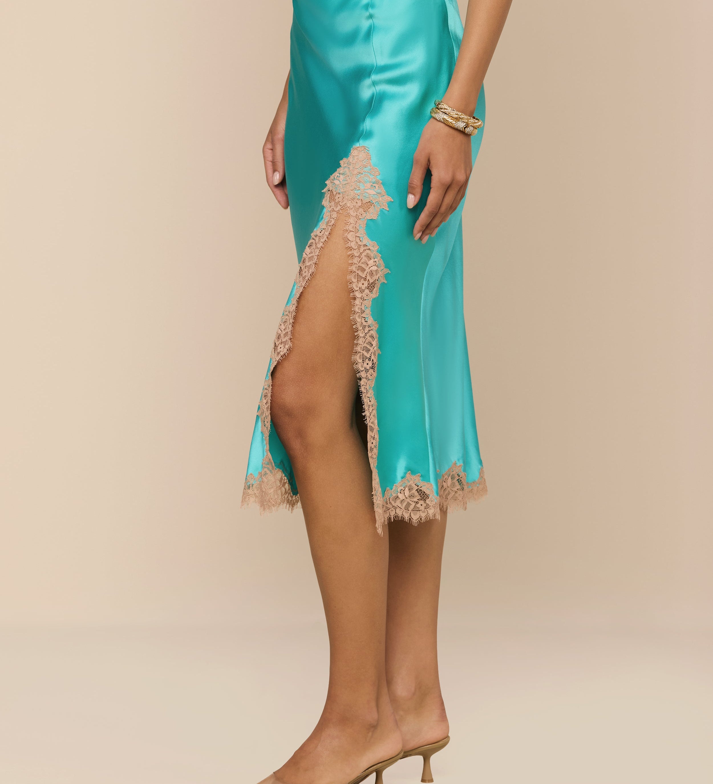 L'AGENCE - Tico Silk Lace Skirt