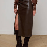 L'AGENCE - Lilou Vegan Leather Skirt