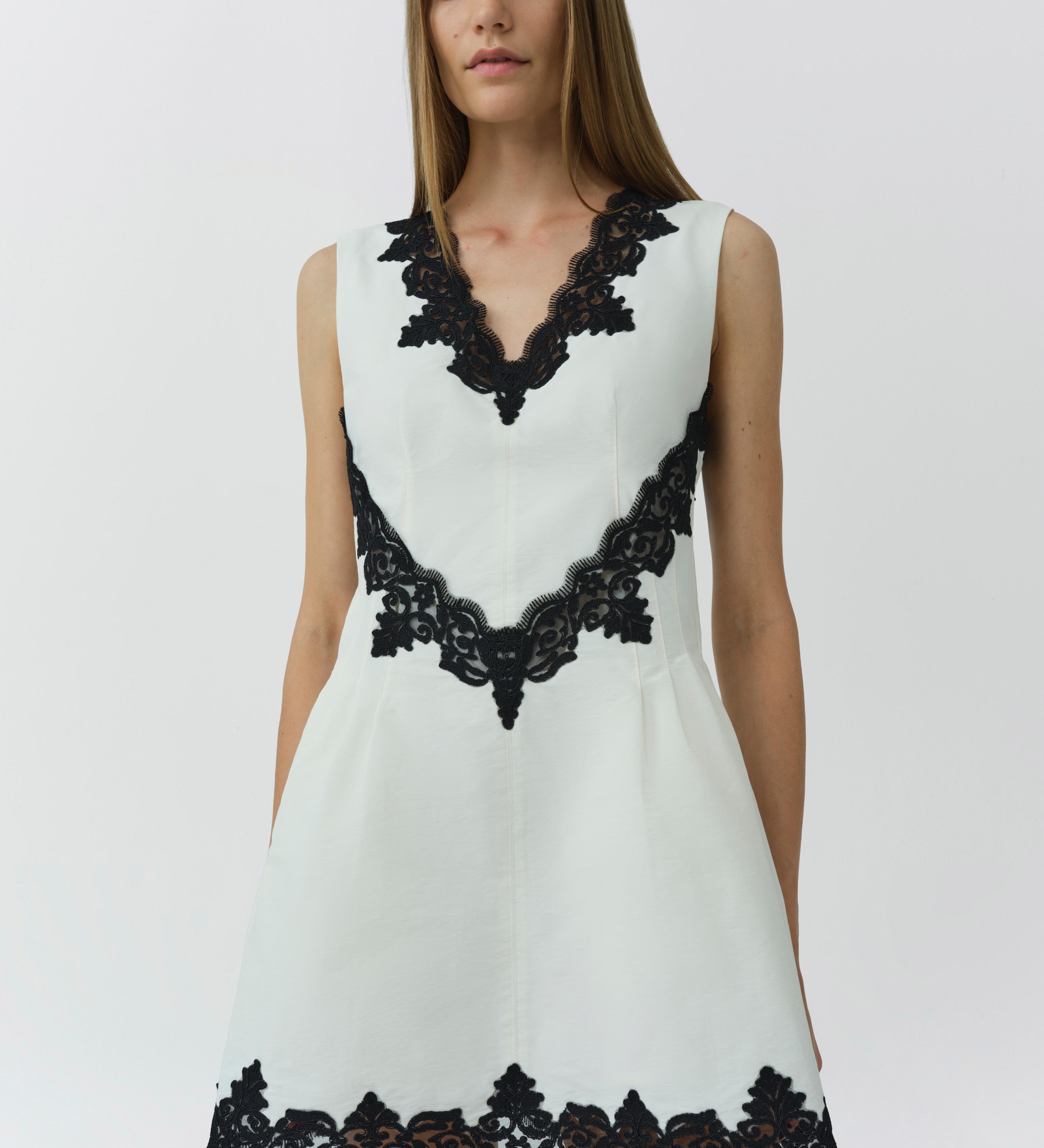 Simkhai - Minna Cotton Faille Lace Mini Dress