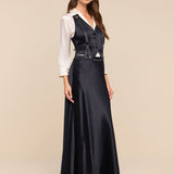 L'AGENCE - Vespera Suspender Maxi Skirt