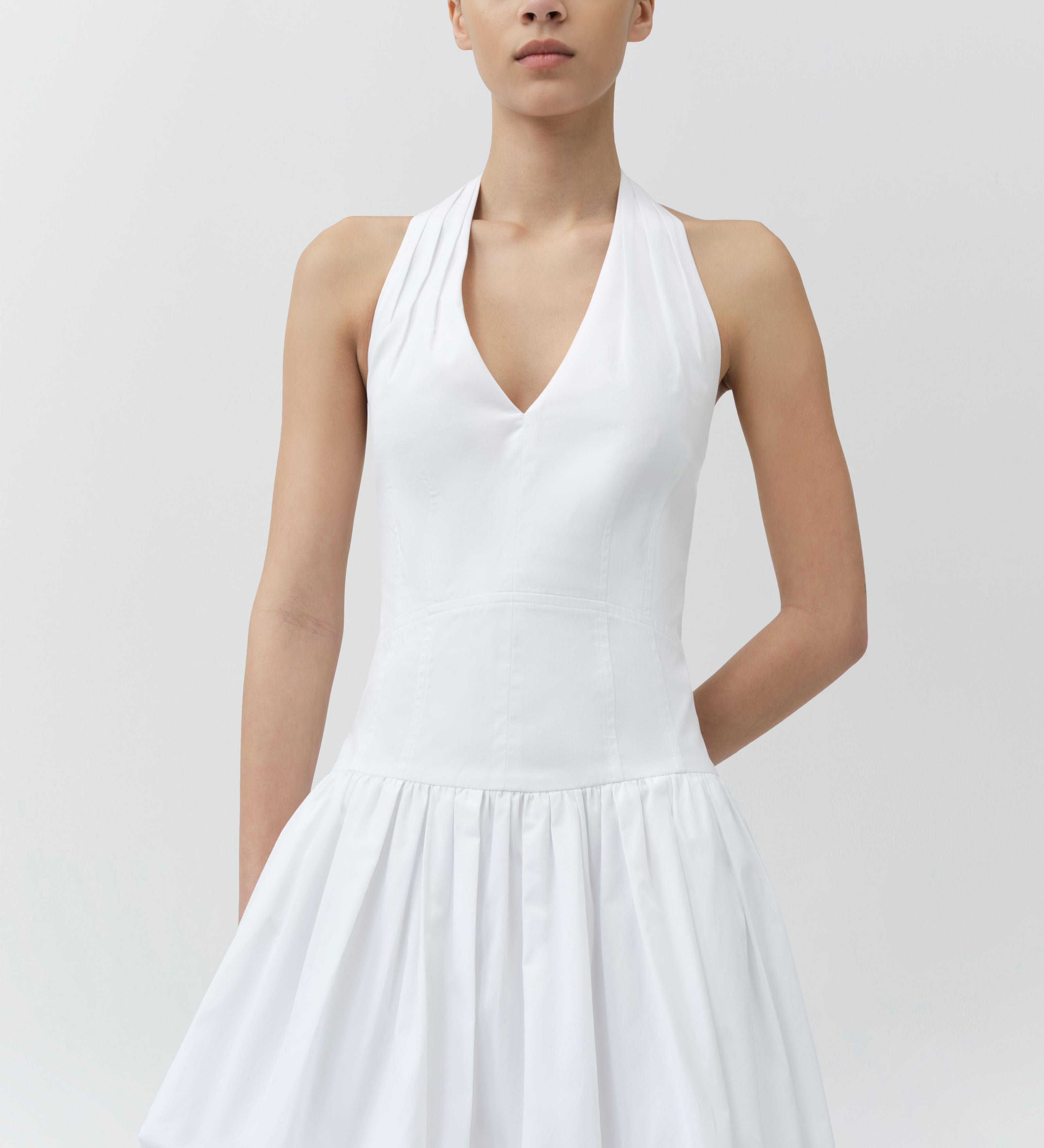 Simkhai - Brooke Cotton Halter Mini Dress