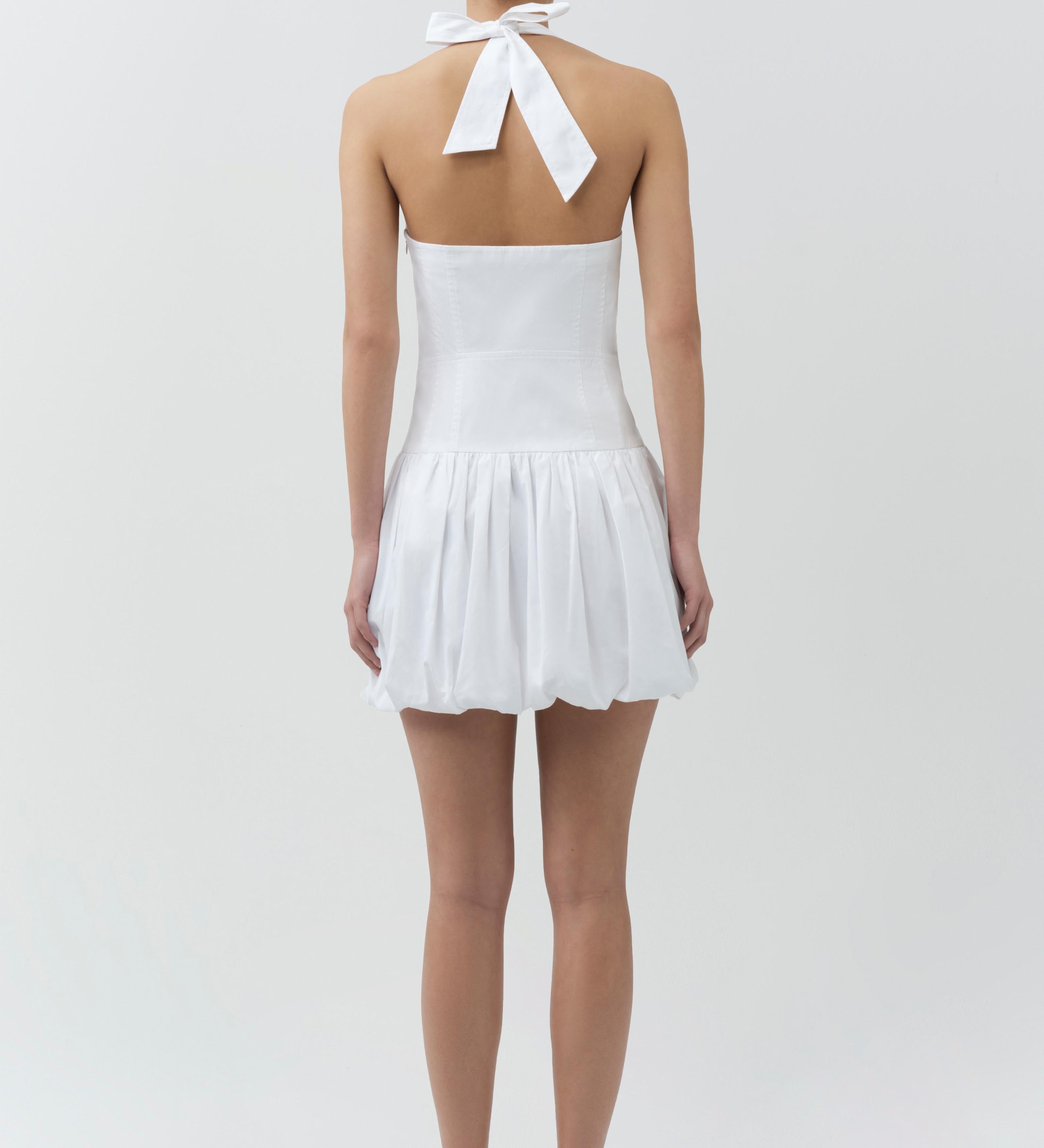 Simkhai - Brooke Cotton Halter Mini Dress