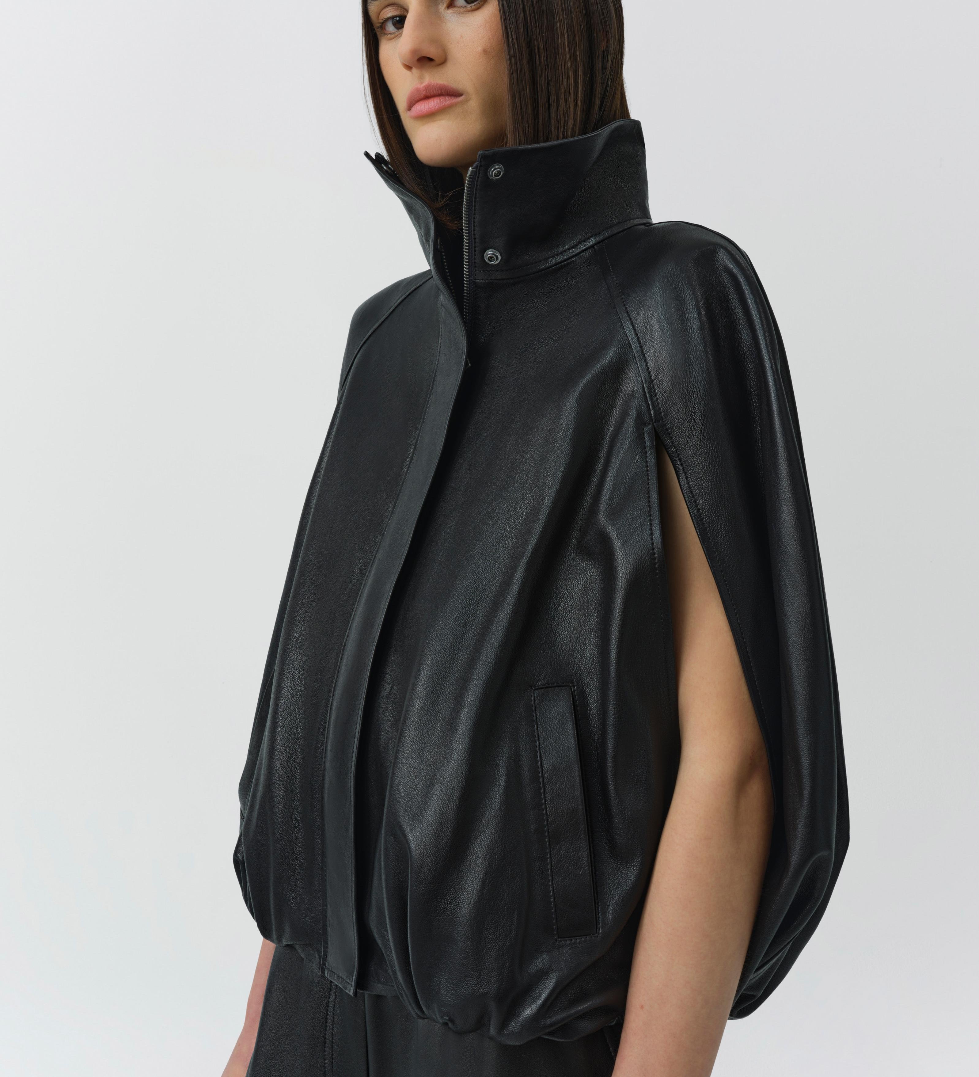 Simkhai - Jada Leather Cape Jacket