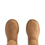 Image 4 of 4 - BROWN - Ugg Women's Classic Ultra Tall Boot is a sky-high version of the iconic style. Featuring a 15-inch shaft height, plush sheepskin lining, and an ultra-lightweight rubber outsole for comfort. Main Material: 17mm Twinface Sheepskin. Lining: 17mm Sheepskin. Insole: 17mm Sheepskin. Sole: Sugarcane EVA. Details: Overlock Stitch Seams. 