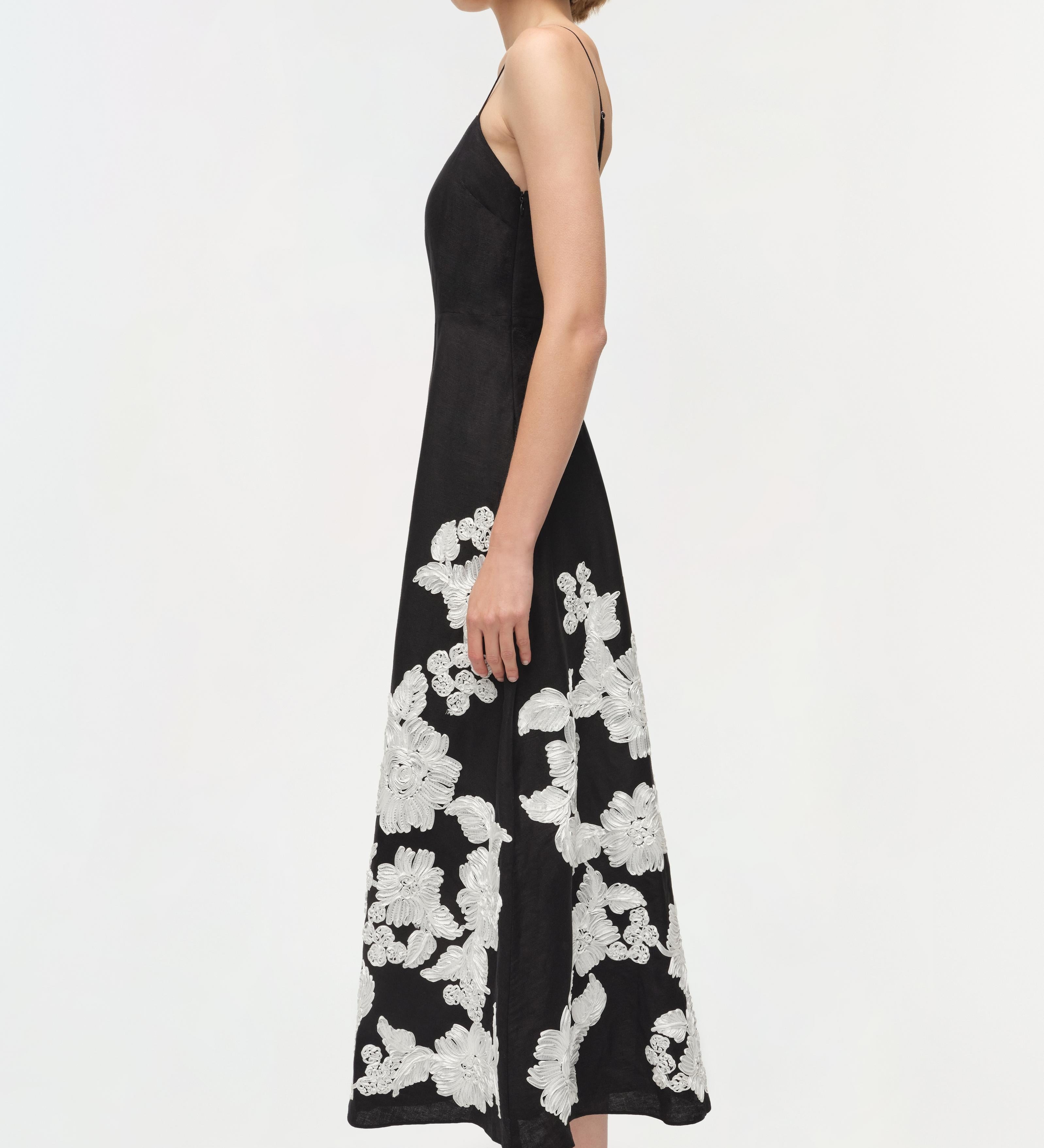 Simkhai - Annabella Soutache Linen Midi Dress