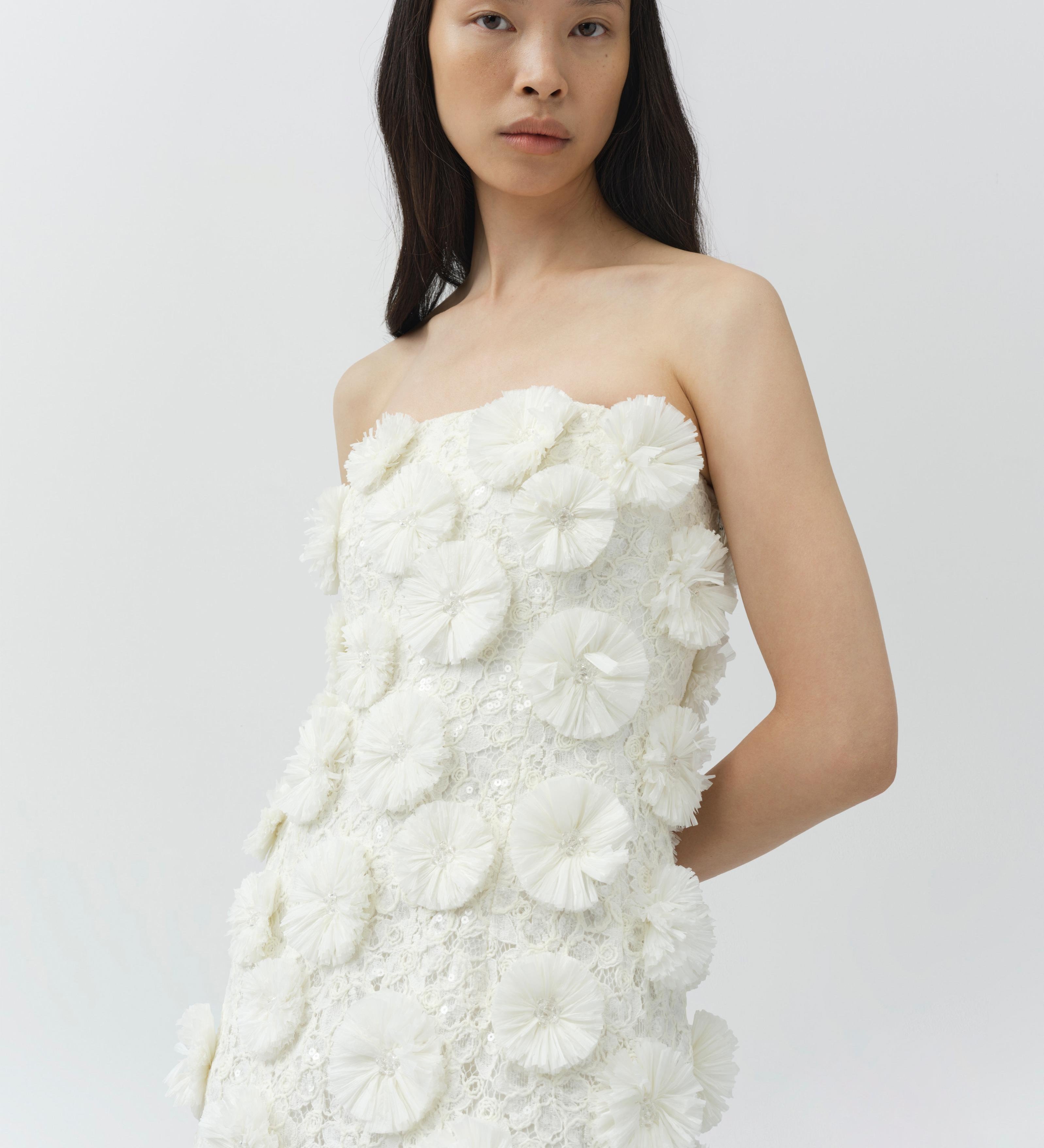 Simkhai - Holland Floral Raffia Bustier Mini Dress