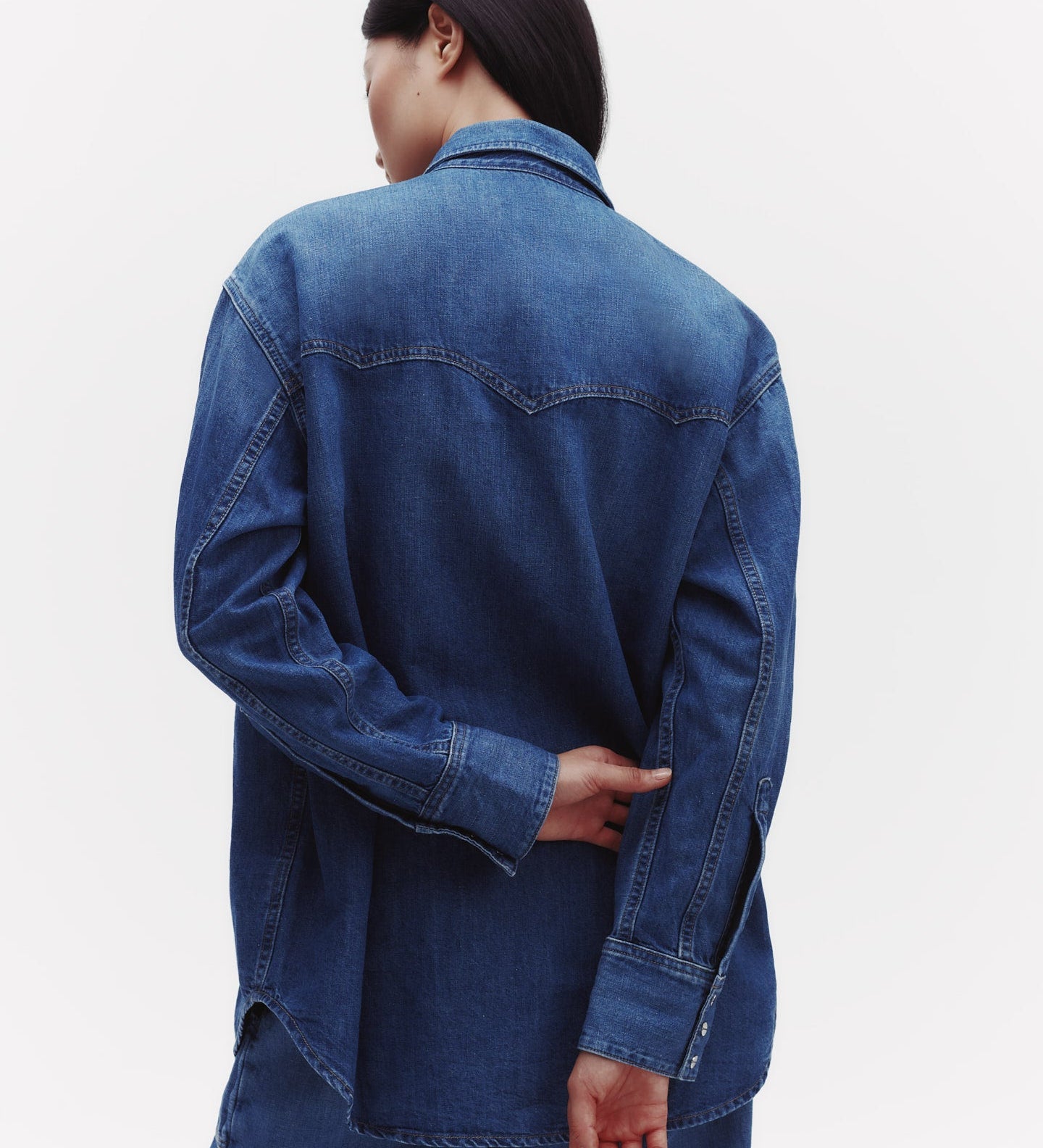 TWP - OG Supersized Ranchers Shirt in Linen Cotton Denim