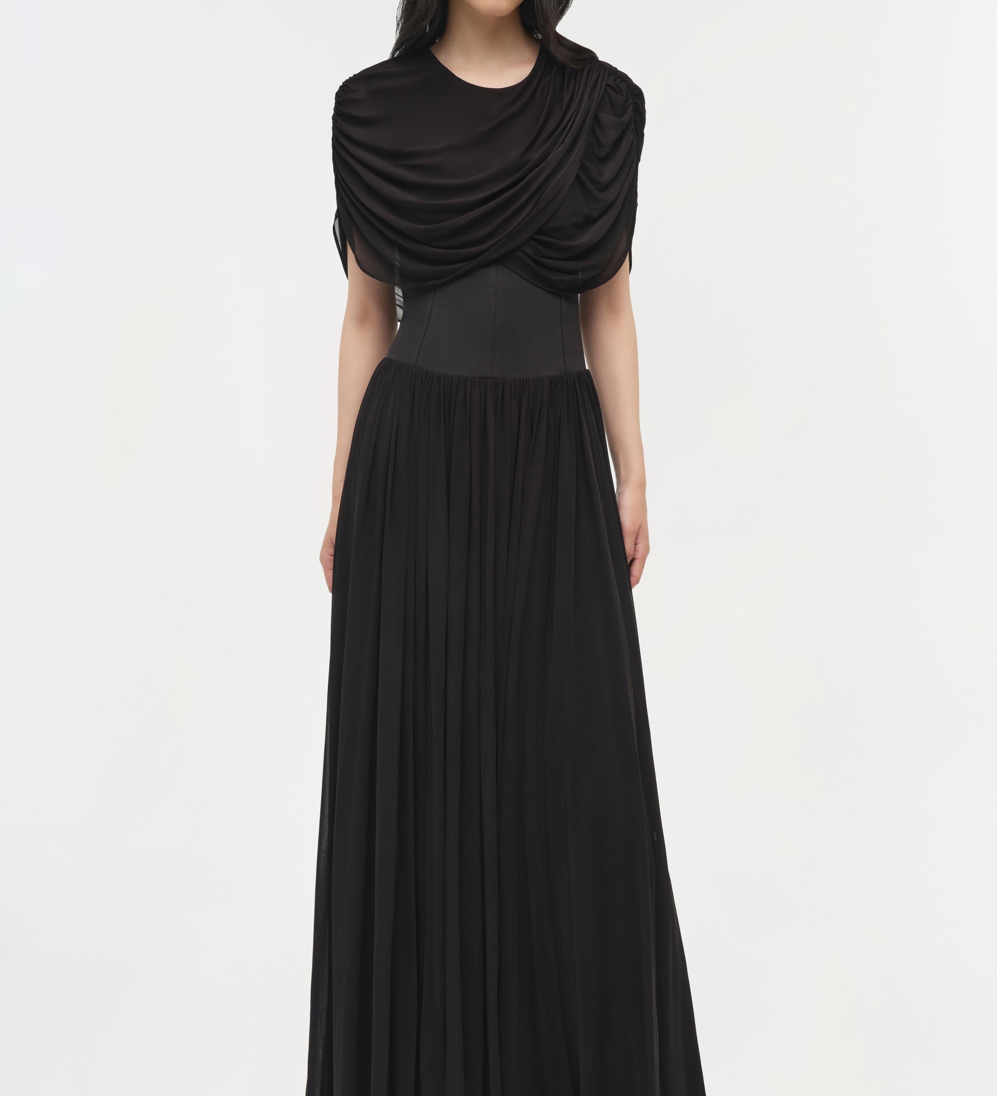 Simkhai - Nancie Draped Jersey Cape Maxi Dress