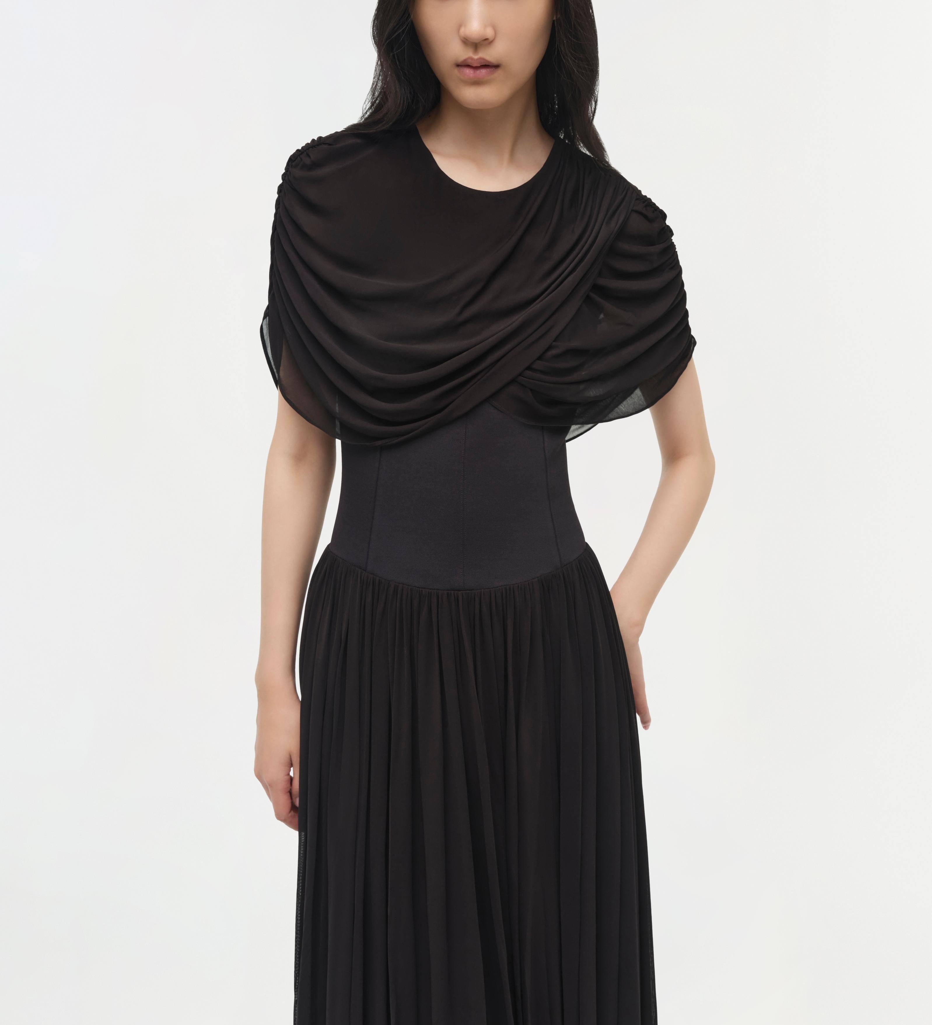 Simkhai - Nancie Draped Jersey Cape Maxi Dress