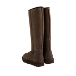Image 3 of 4 - BROWN - Ugg Women's Classic Ultra Tall Boot is a sky-high version of the iconic style. Featuring a 15-inch shaft height, plush sheepskin lining, and an ultra-lightweight rubber outsole for comfort. Main Material: 17mm Twinface Sheepskin. Lining: 17mm Sheepskin. Insole: 17mm Sheepskin. Sole: Sugarcane EVA. Details: Overlock Stitch Seams. 