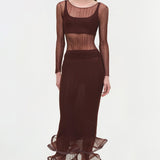 Simkhai - Kelso Sheer Plisse Skirt