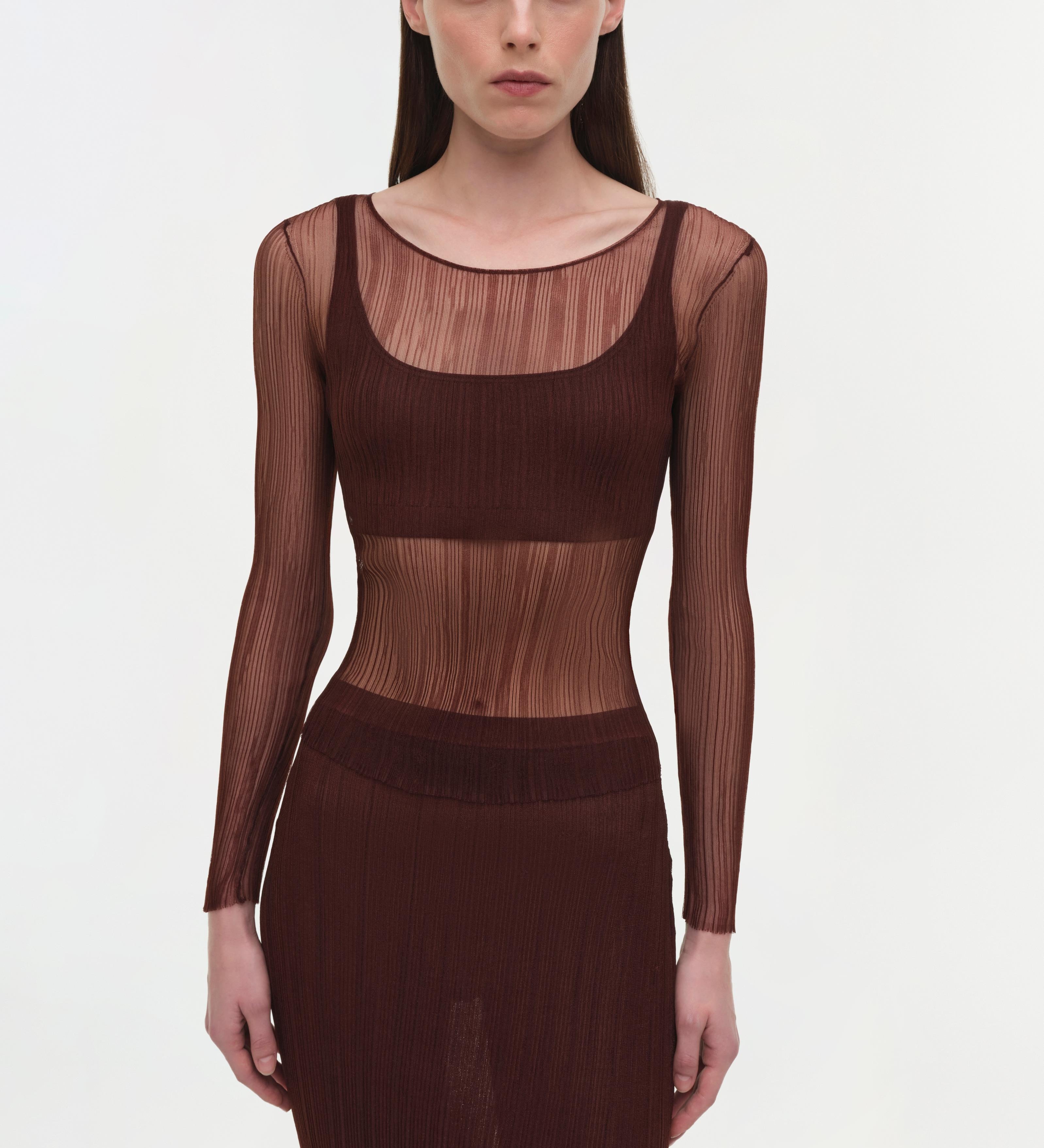 Simkhai - Kelso Sheer Plisse Skirt