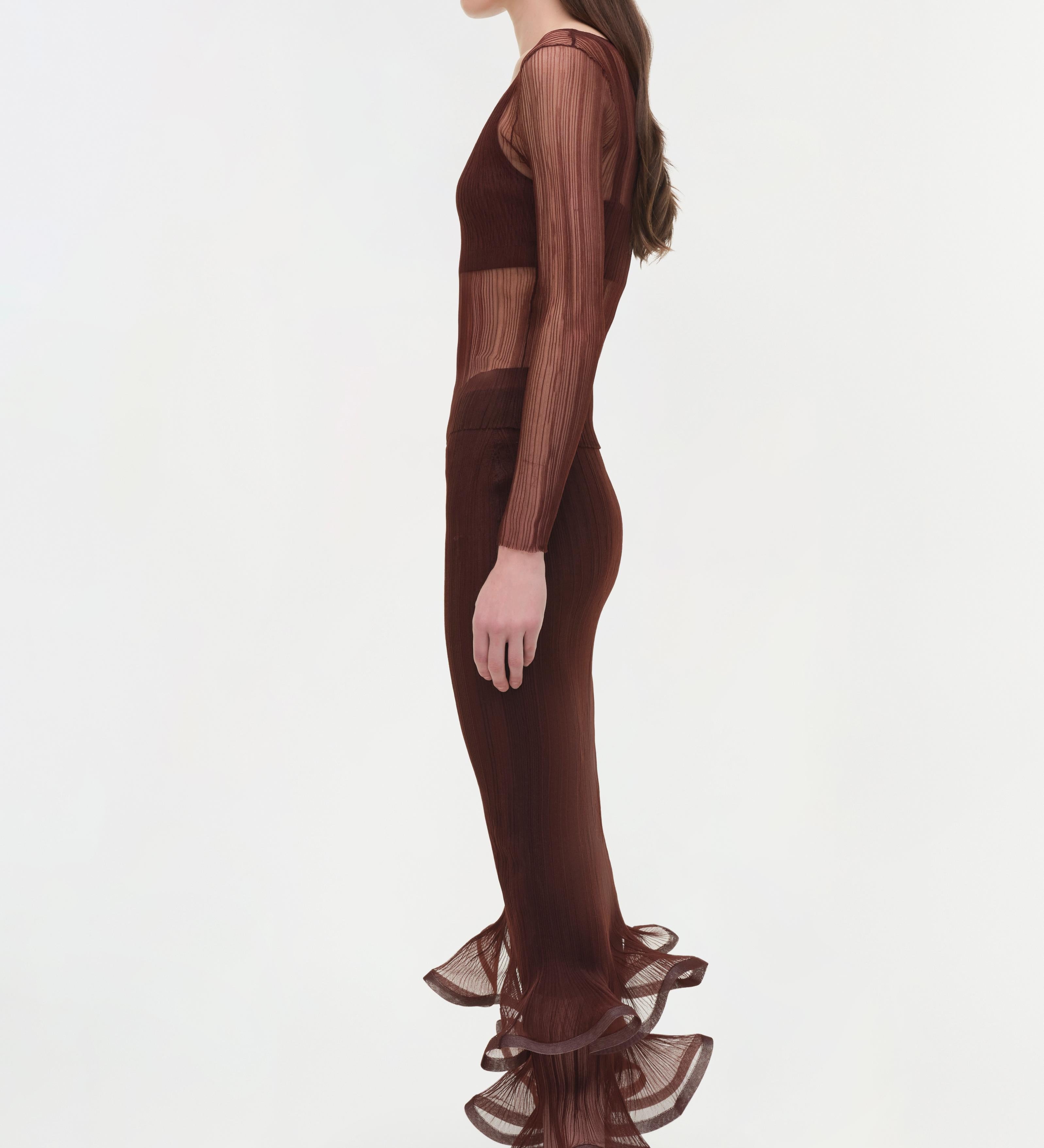 Simkhai - Kelso Sheer Plisse Skirt