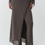 Simkhai - Casey Knit Fringe Midi Skirt