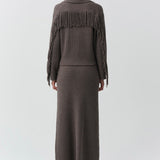 Simkhai - Natalia Collared Fringe Sweater