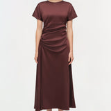 Simkhai - Marabella Draped Satin Midi Dress