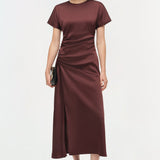 Simkhai - Marabella Draped Satin Midi Dress