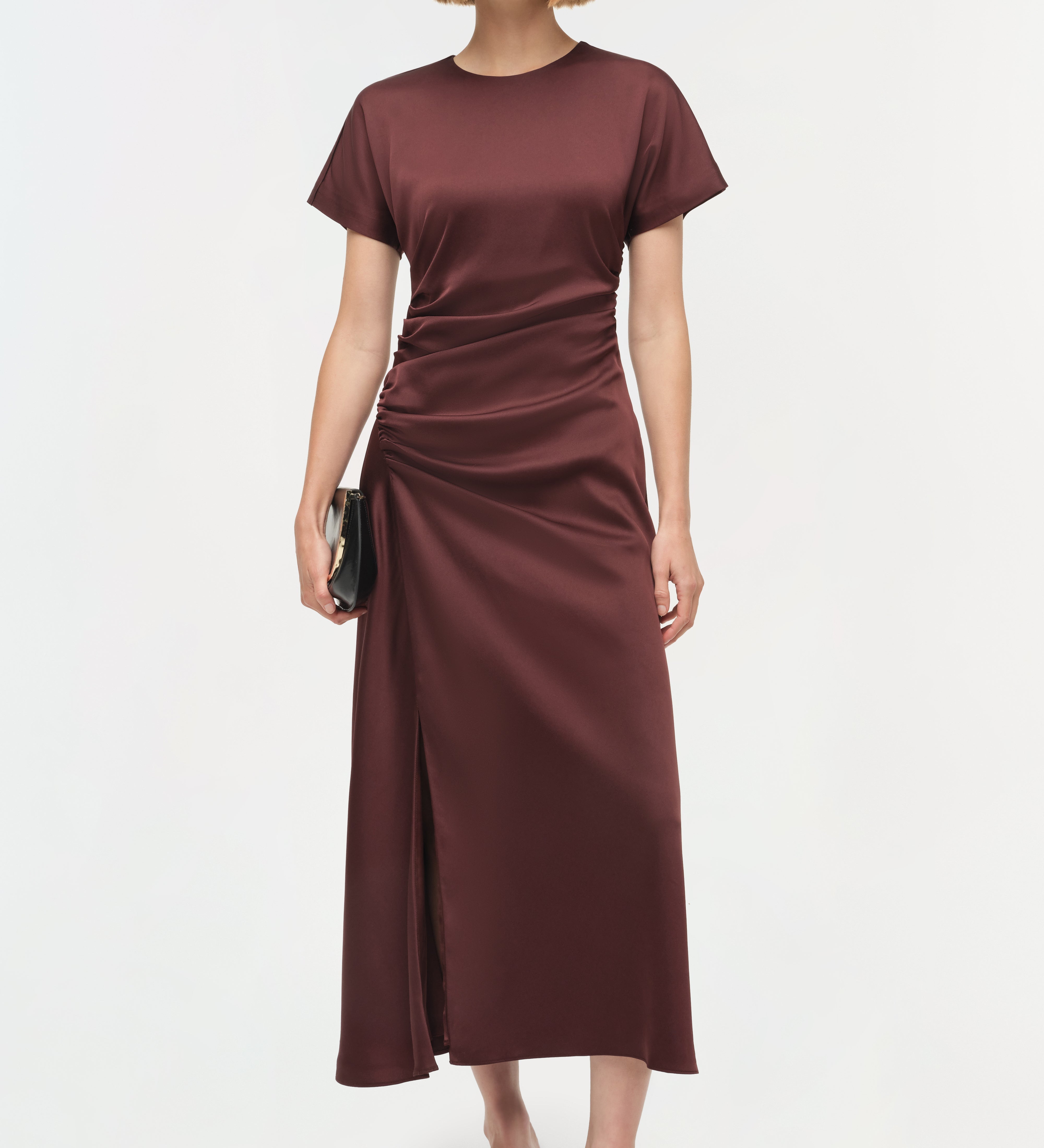 Simkhai - Marabella Draped Satin Midi Dress