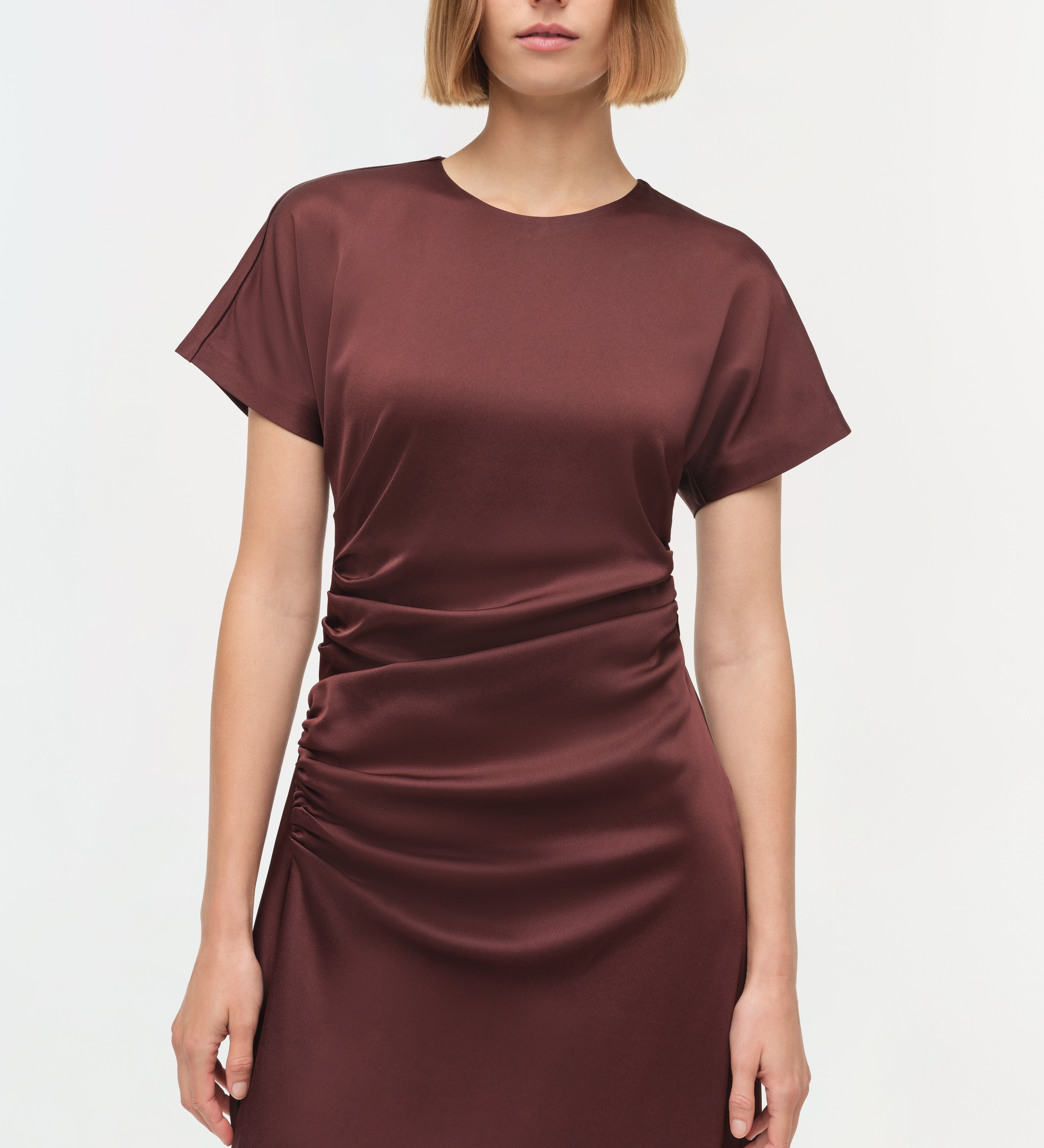 Simkhai - Marabella Draped Satin Midi Dress