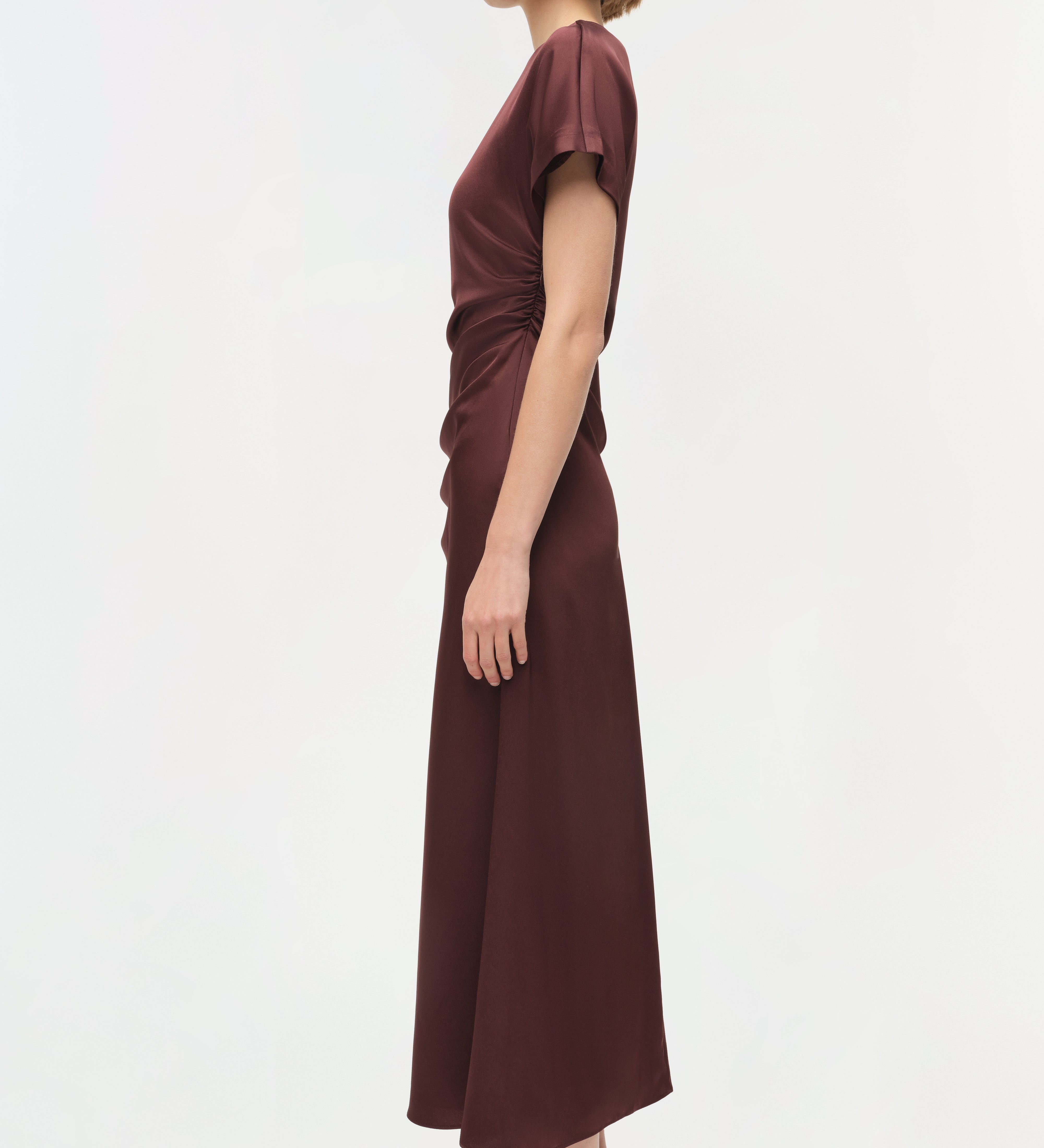 Simkhai - Marabella Draped Satin Midi Dress
