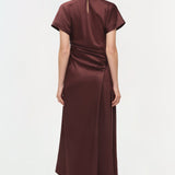 Simkhai - Marabella Draped Satin Midi Dress