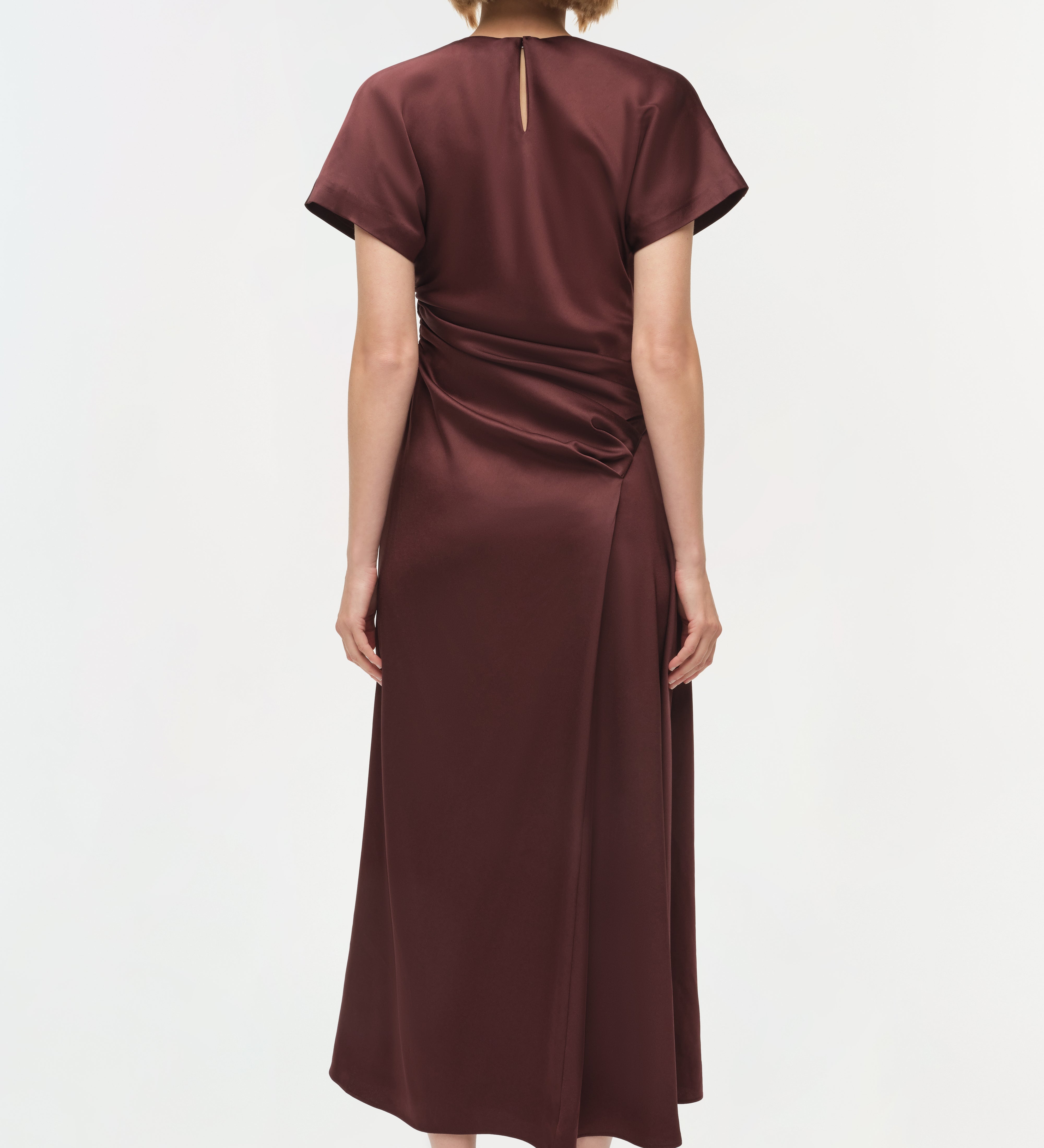 Simkhai - Marabella Draped Satin Midi Dress