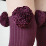 Conner Ives - The Pom Pom Sock - Burgundy