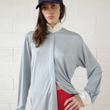 Conner Ives - Silk Jersey Winged Collar Shirt