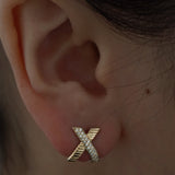 Kinn - Eternal Bond X Stud Earrings Diamond