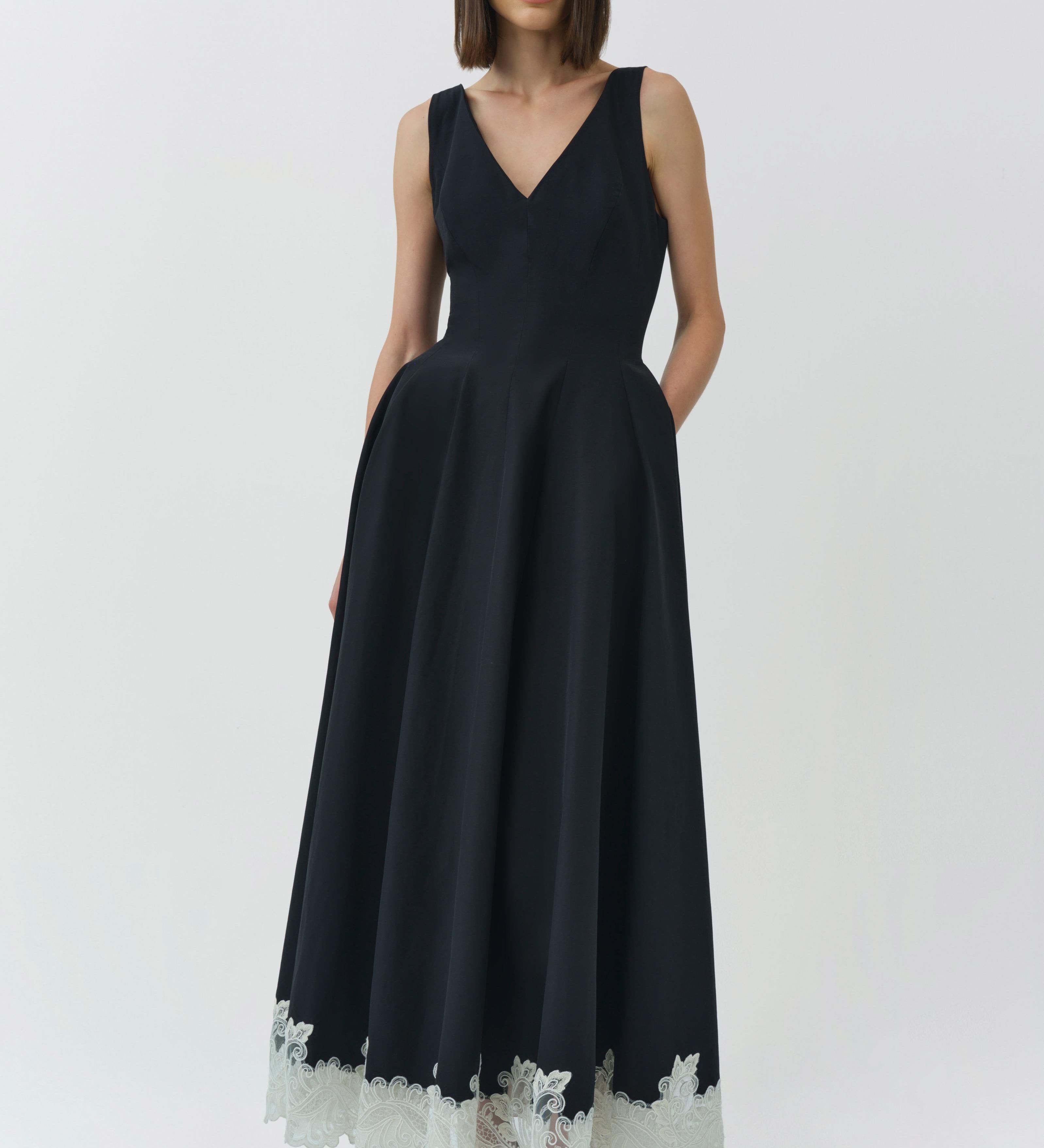 Simkhai - Mira Cotton Faille Lace Midi Dress