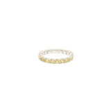 Dorsey - ROUND CUT ETERNITY BAND, LAB YELLOW SAPPHIRE, SILVER