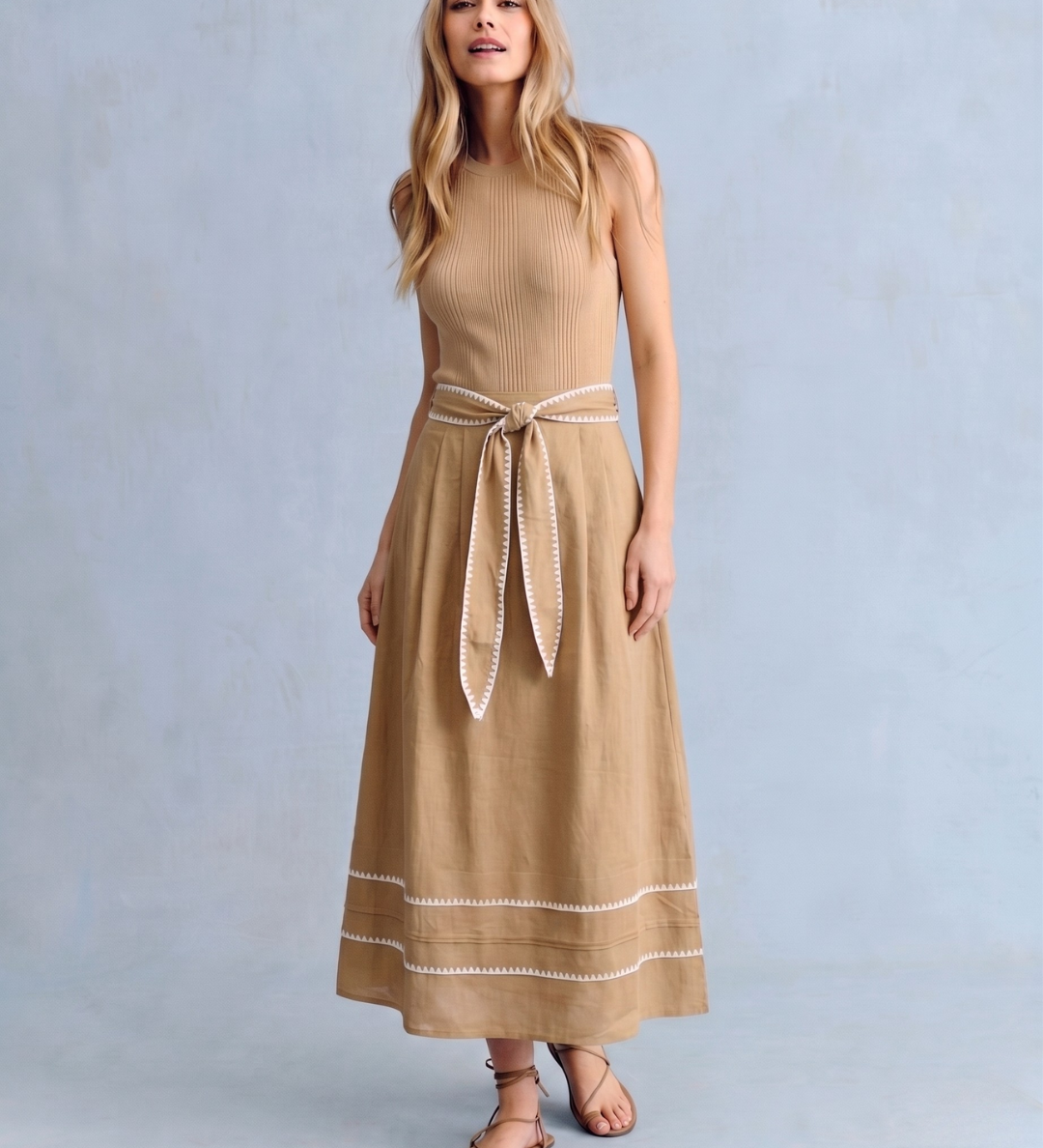 Cartolina - SU26 Isadora Dress - Coastal Tan