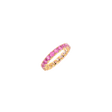 Dorsey - ROUND CUT ETERNITY BAND, LAB PINK SAPPHIRE, GOLD