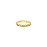 Dorsey - ROUND CUT ETERNITY BAND, LAB LIGHT GREEN SPINEL, GOLD