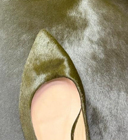 Jamie Haller - The Kitty Point Heel in Ponyhair Moss