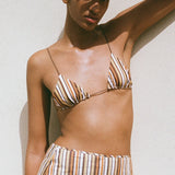 Faithfull - Elea Bikini Top Terracotta Stripe - Final Sale