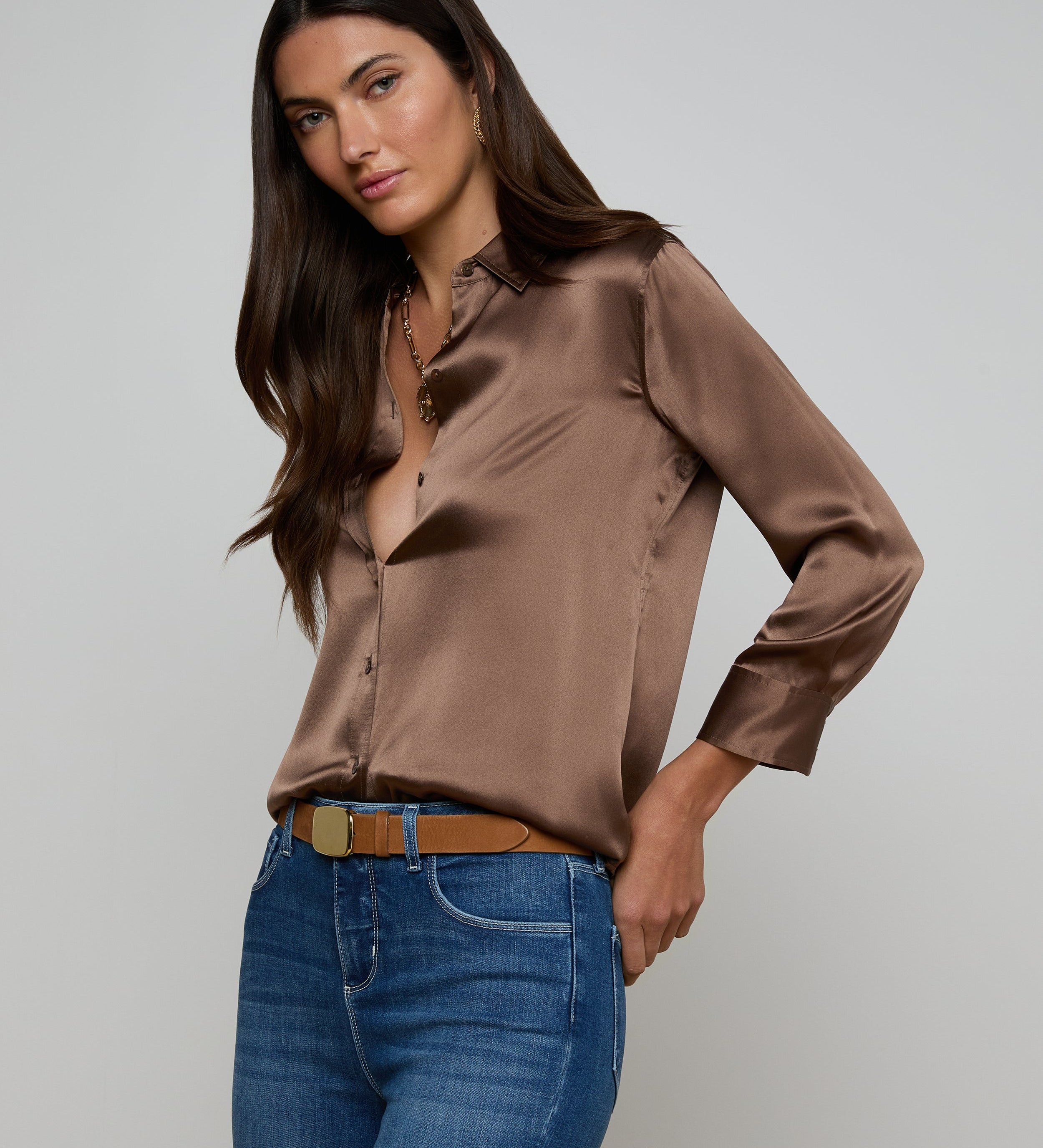 L'AGENCE - Dani Silk Blouse