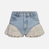 FRAME - The Crochet Ruffle Short