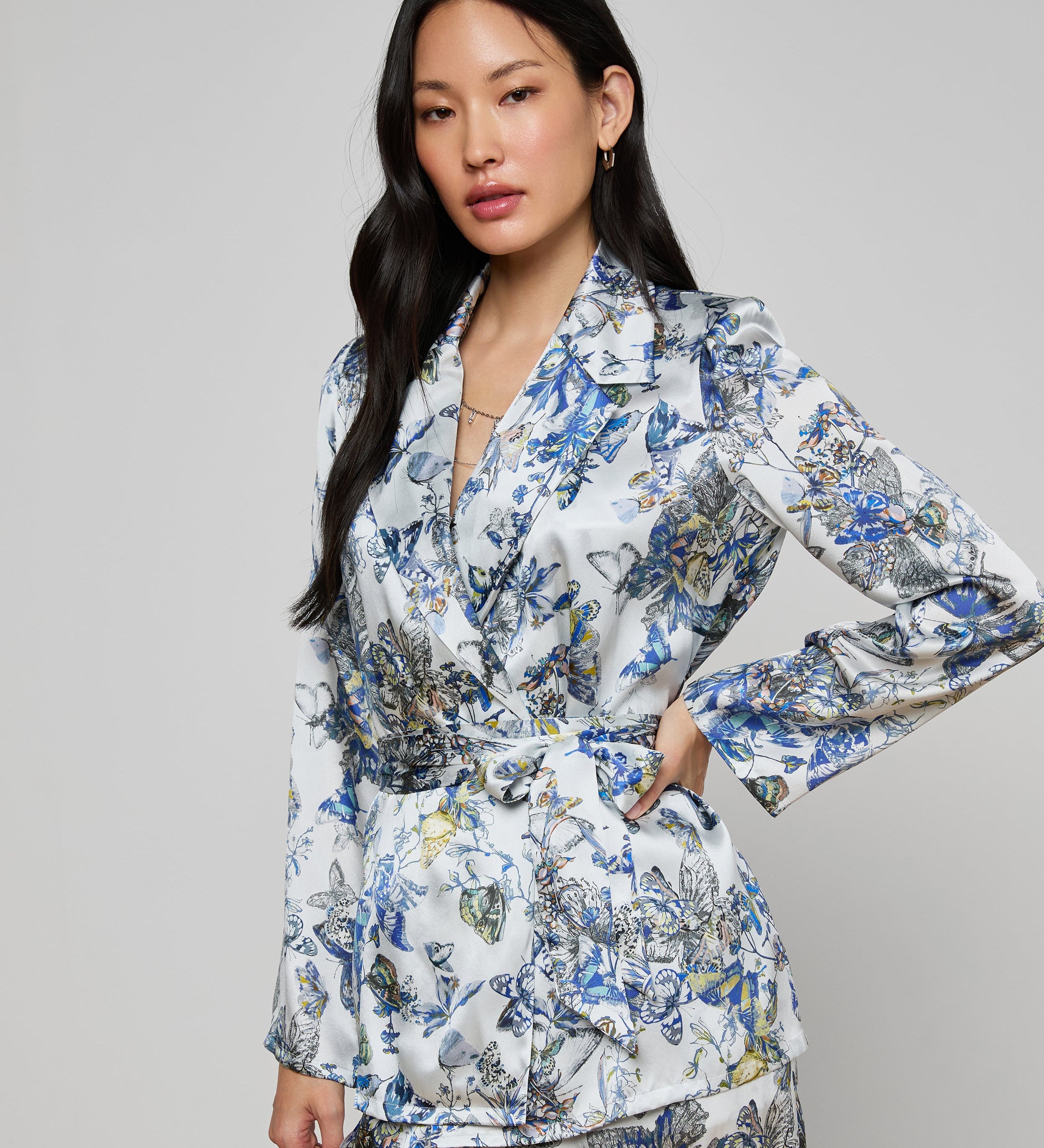 L'AGENCE - Ciara Silk Robe Top