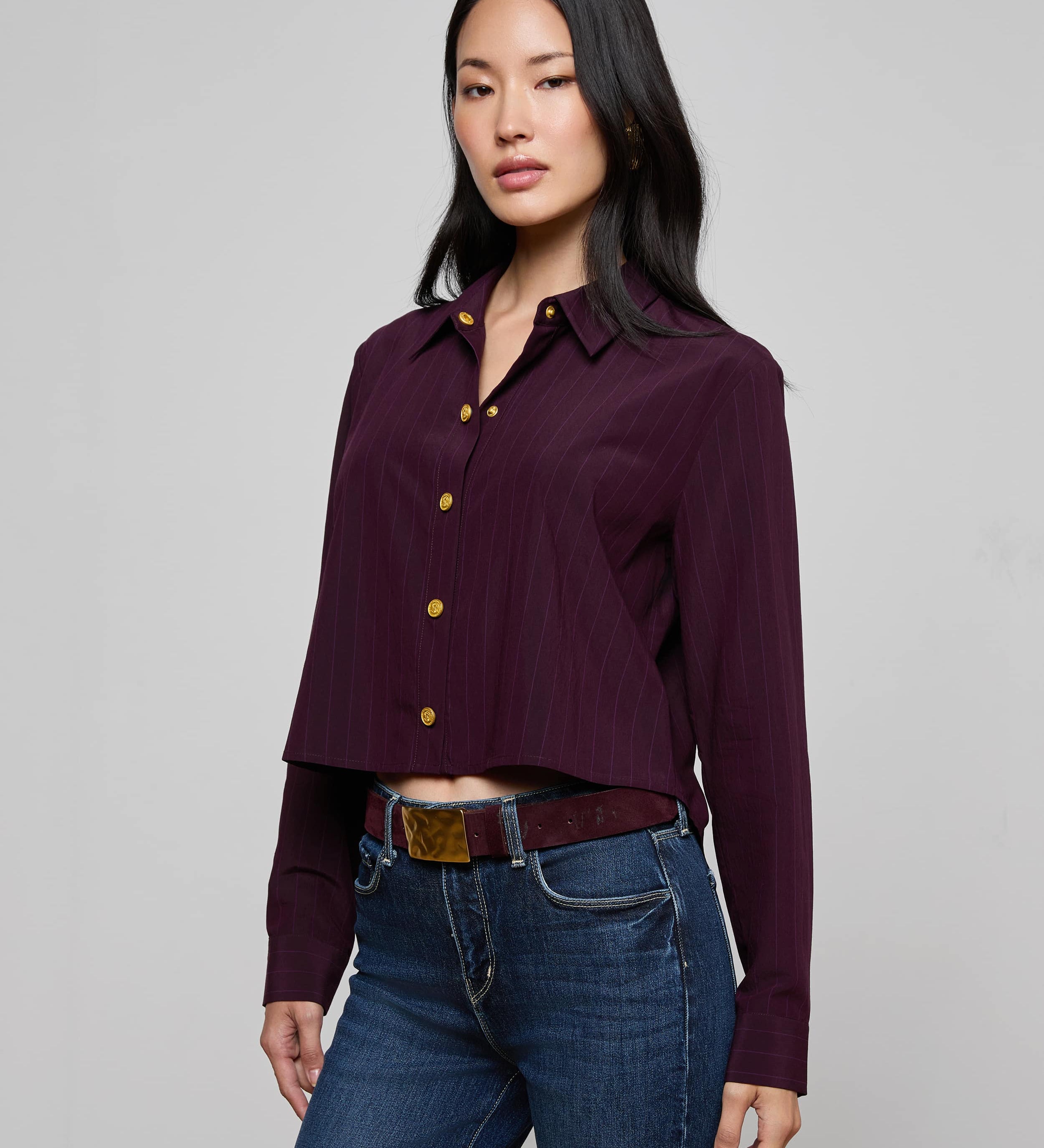 L'AGENCE - Cosette Pinstriped Shirt